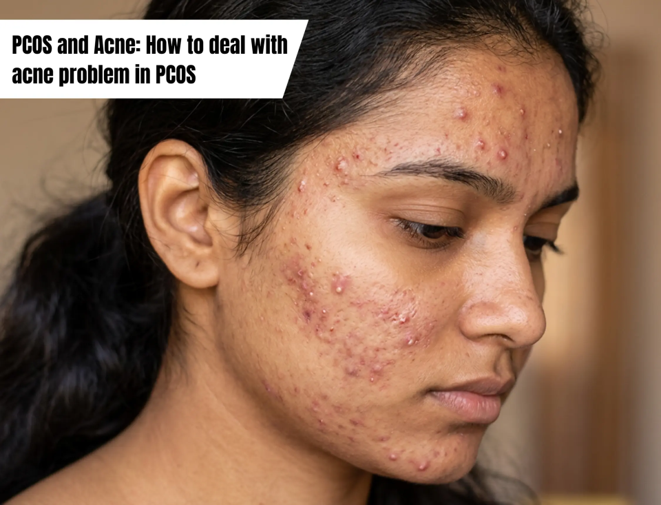 PCOS acne pattern and pimple treatment for hormonal imbalance in PCOS
